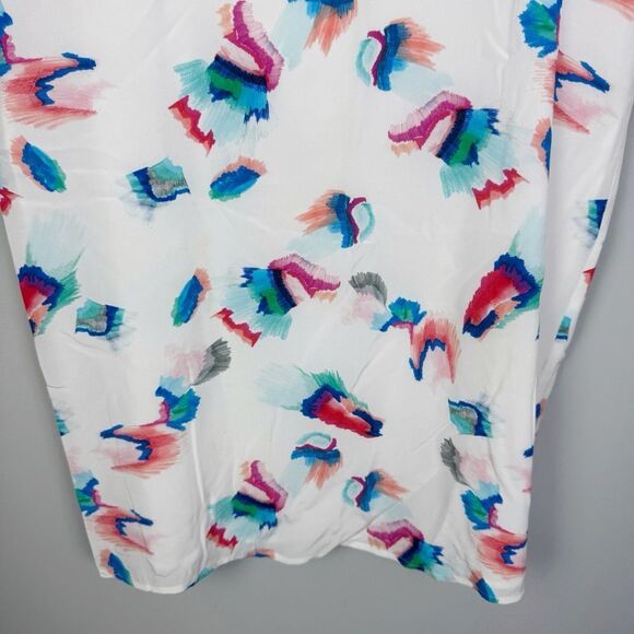 MARIE OLIVER | Andi Colorful Watercolor Print V-Neck Dress Women’s Size Small - Picture 5 of 10